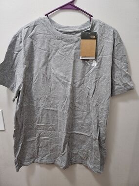 The North Face Men’s Short Sleeve Tee — Heather Gray with Chest Logo